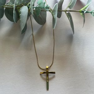 Κολιέ χρυσό σταυρουδάκι μεγάλο